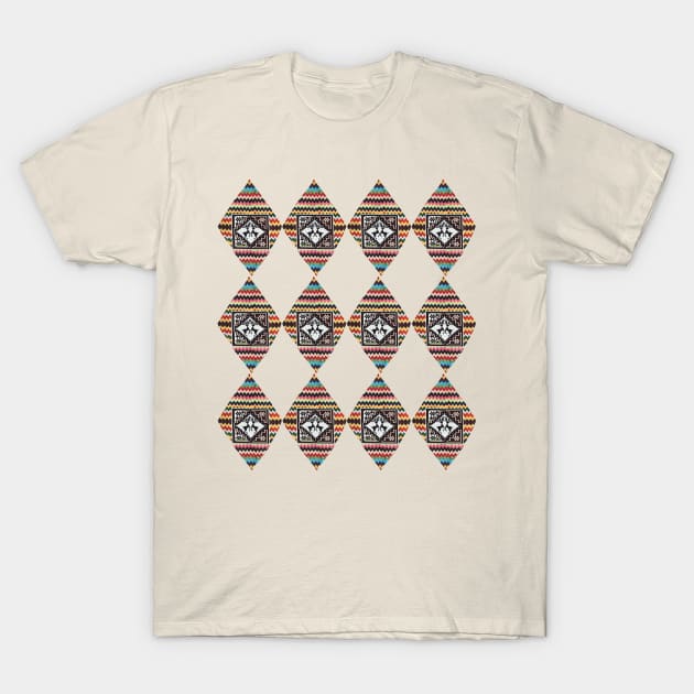 Diamond pattern, small deer, knit pattern T-Shirt by The world through children's eyes